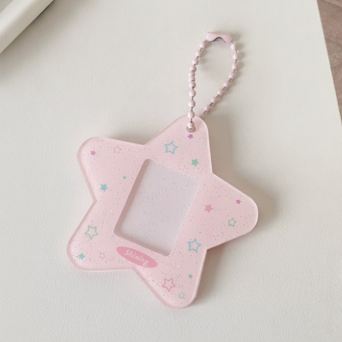 Glitter Star Mini Photo Frame Keychain – novelty & toys (view 2)