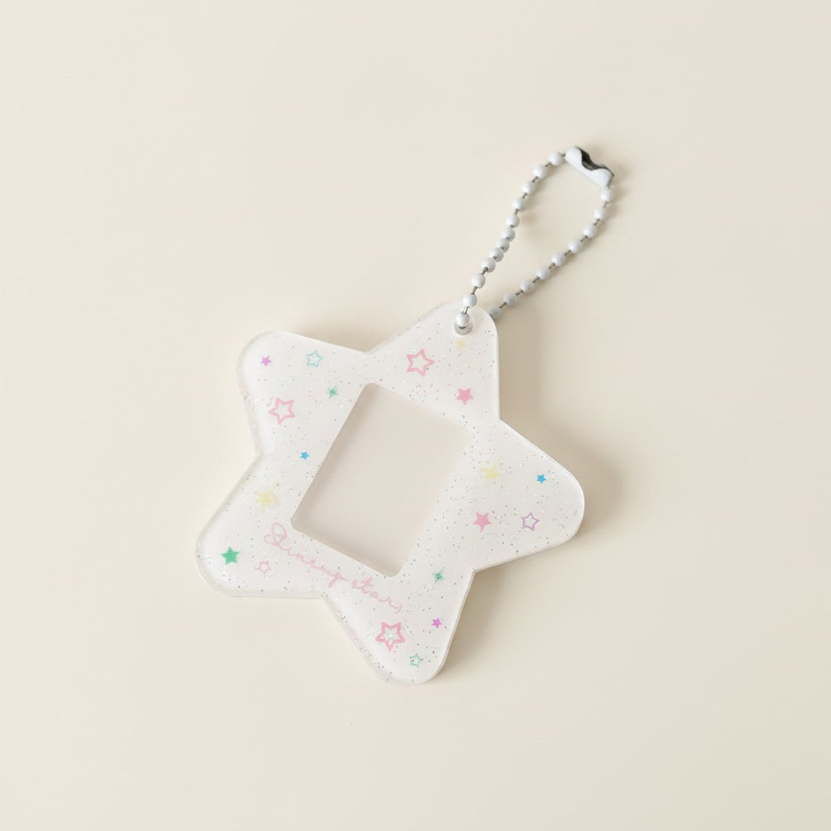 Glitter Star Mini Photo Frame Keychain – novelty & toys (view 4)