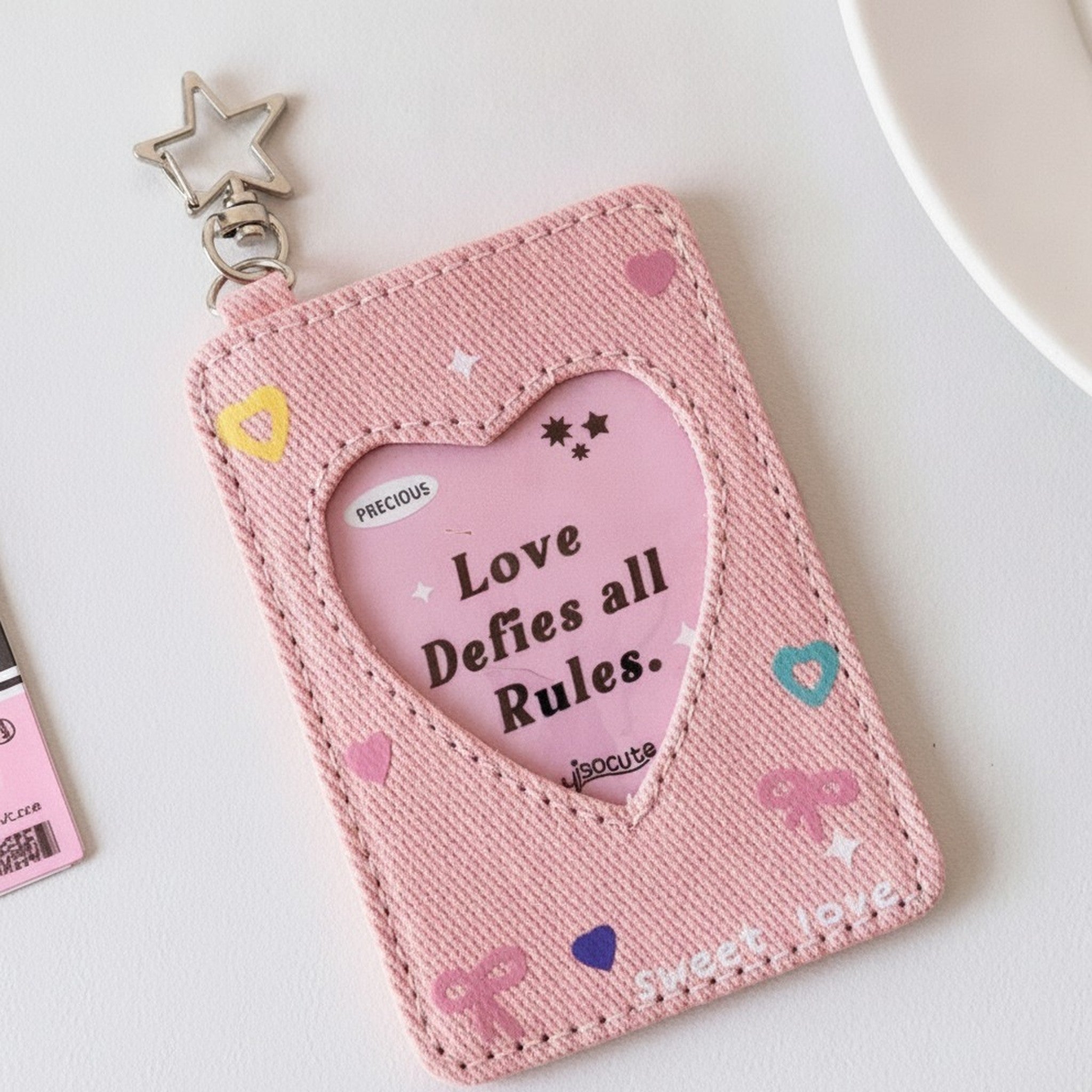 Cute Heart Window Card Holder Keychain – bags & wallets (view 3)