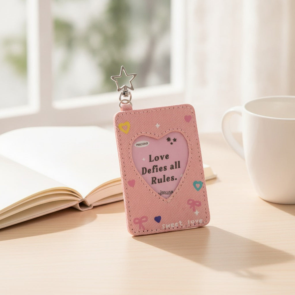 Cute Heart Window Card Holder Keychain – bags & wallets (view 4)