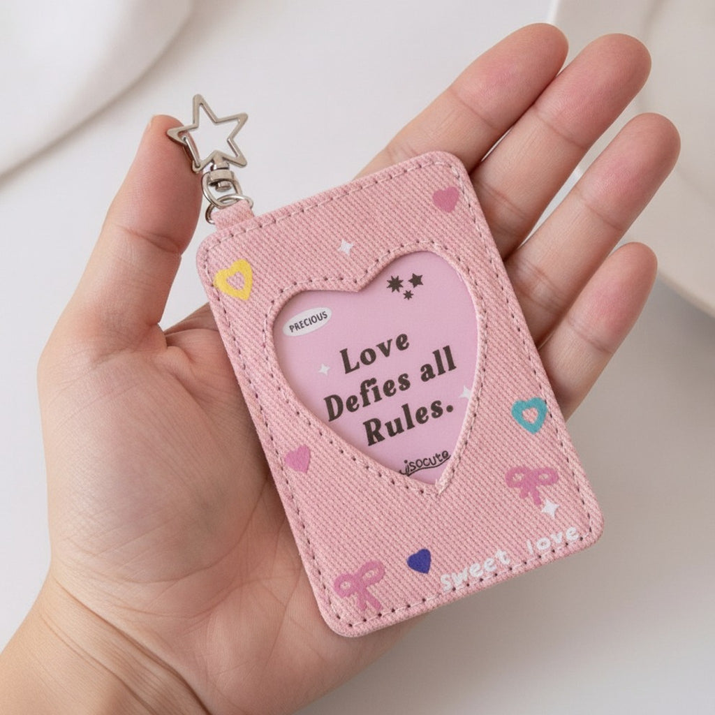Cute Heart Window Card Holder Keychain – bags & wallets (view 5)