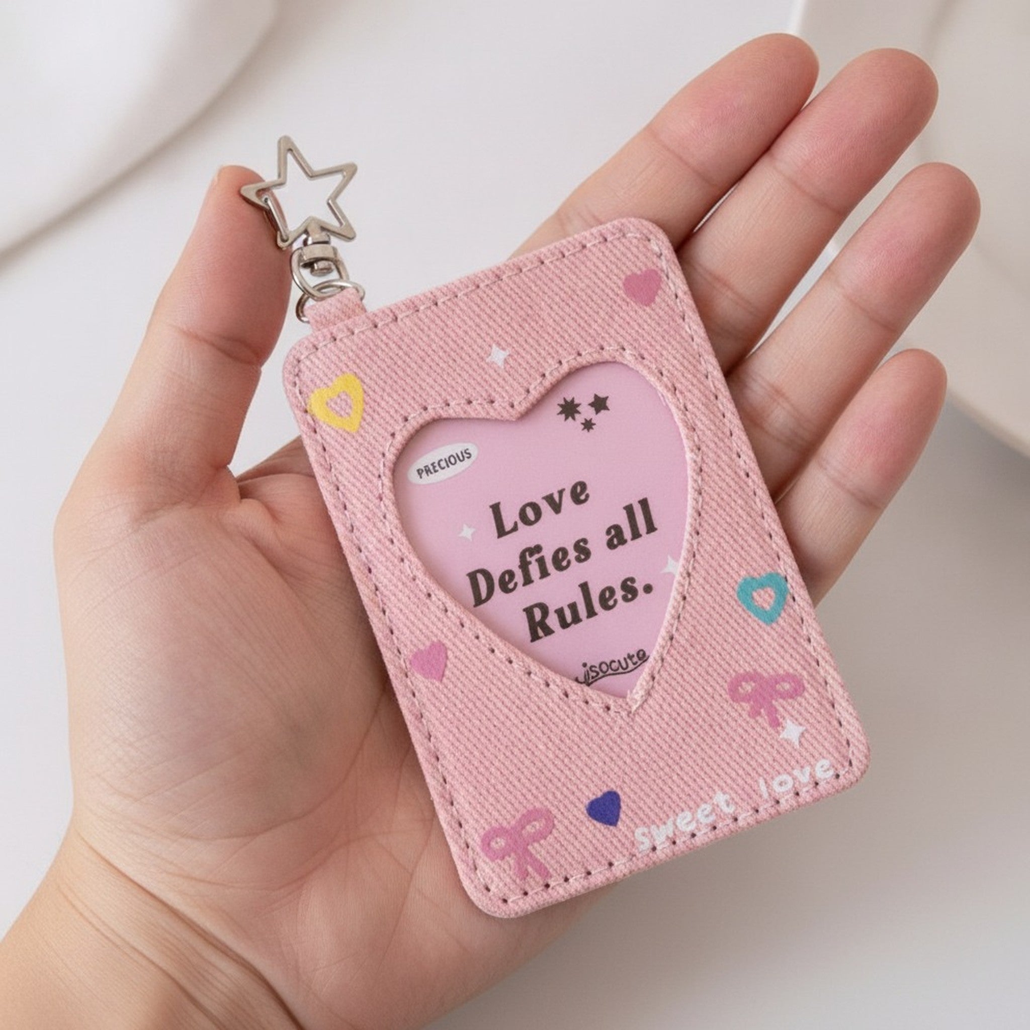 Cute Heart Window Card Holder Keychain – bags & wallets (view 5)