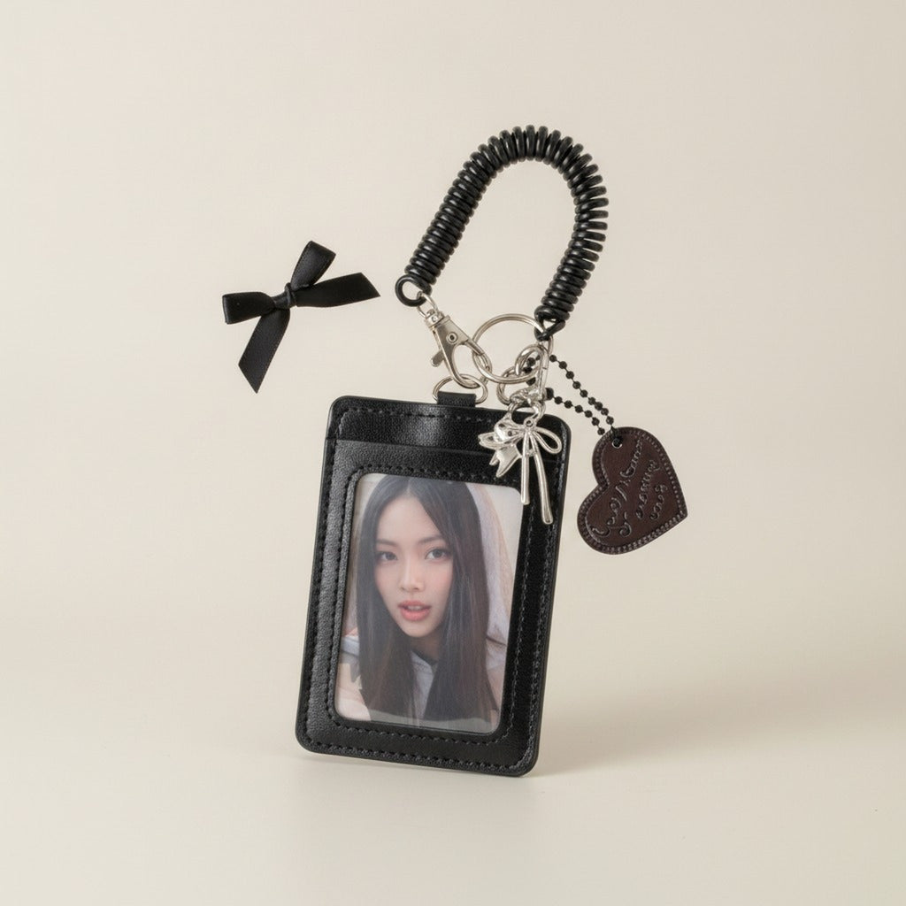 Cute Spiral Keychain Photocard Holder Set – bags & wallets (view 1)