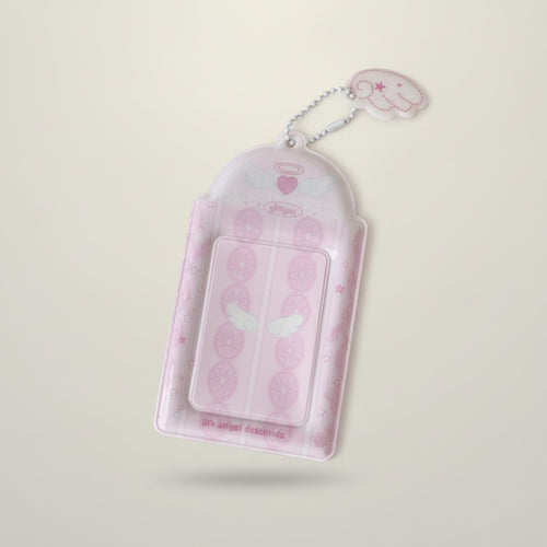 Angel Baby Wing Charm Photo Card Holder – stationery (view 1)