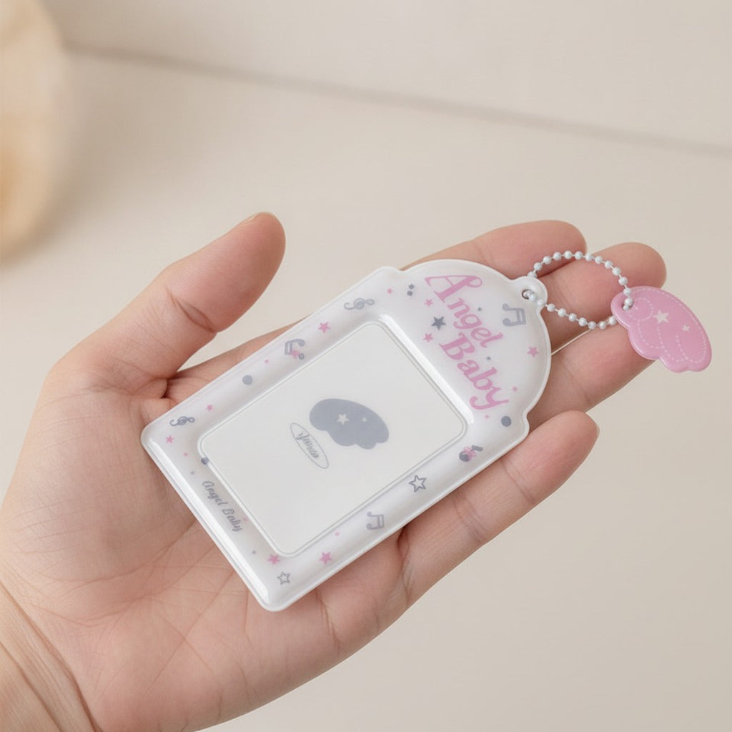 Angel Baby Wing Charm Photo Card Holder – stationery (view 4)