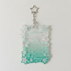 Cute Star Acrylic Card Holder Keychain – stationery (view 1)
