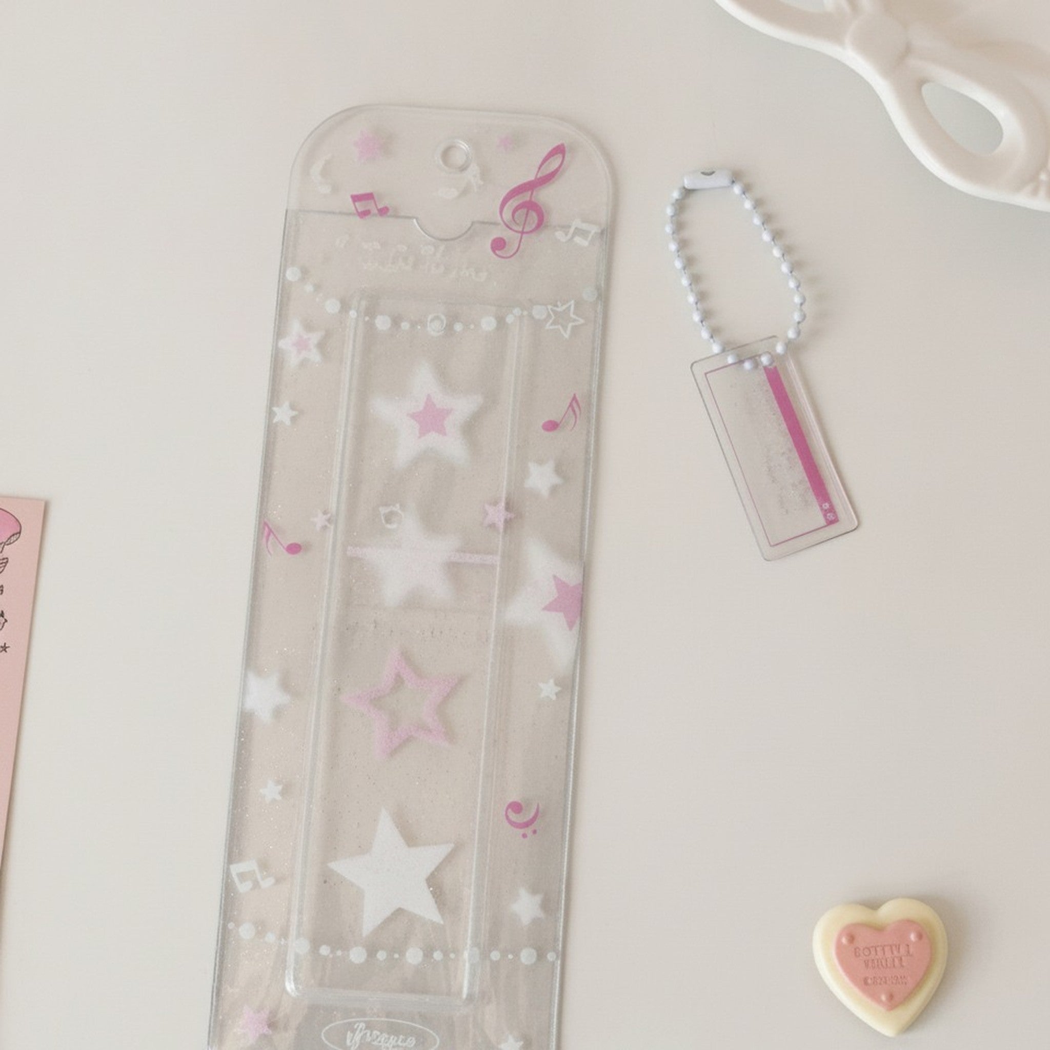 Transparent Star Music Note Pencil Pouch – stationery (view 4)