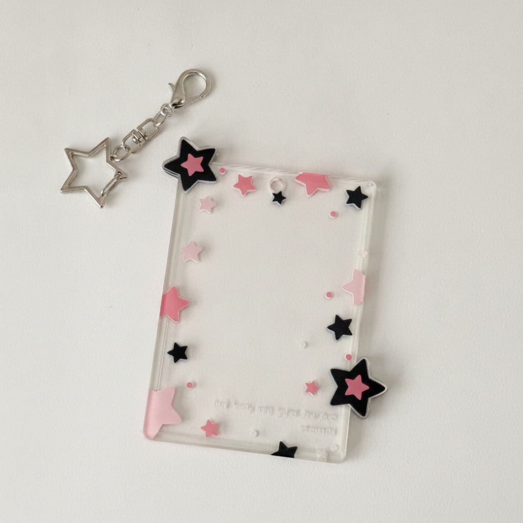 Cute Star Clear Photo Card Holder – stationery (view 2)