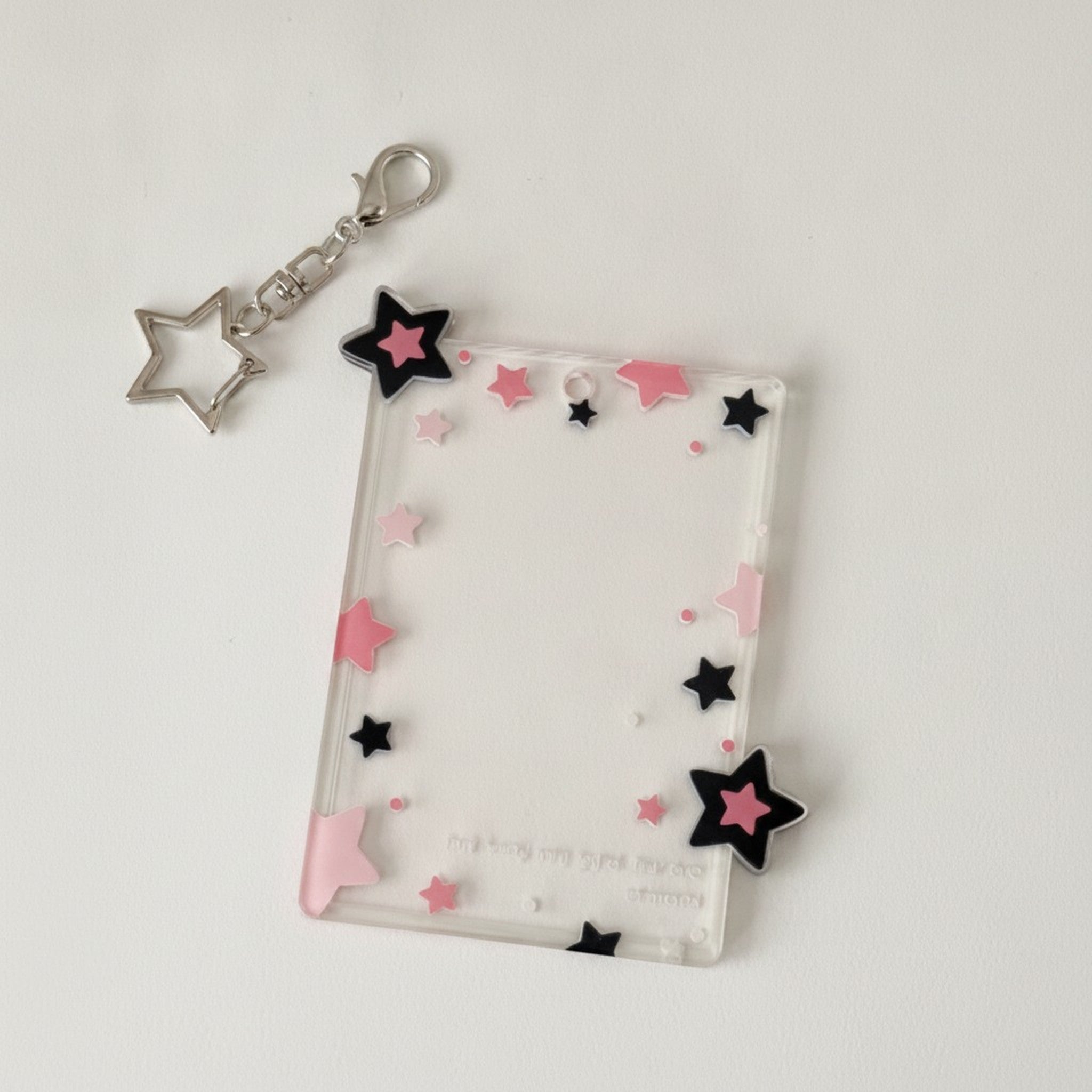 Cute Star Clear Photo Card Holder – stationery (view 2)