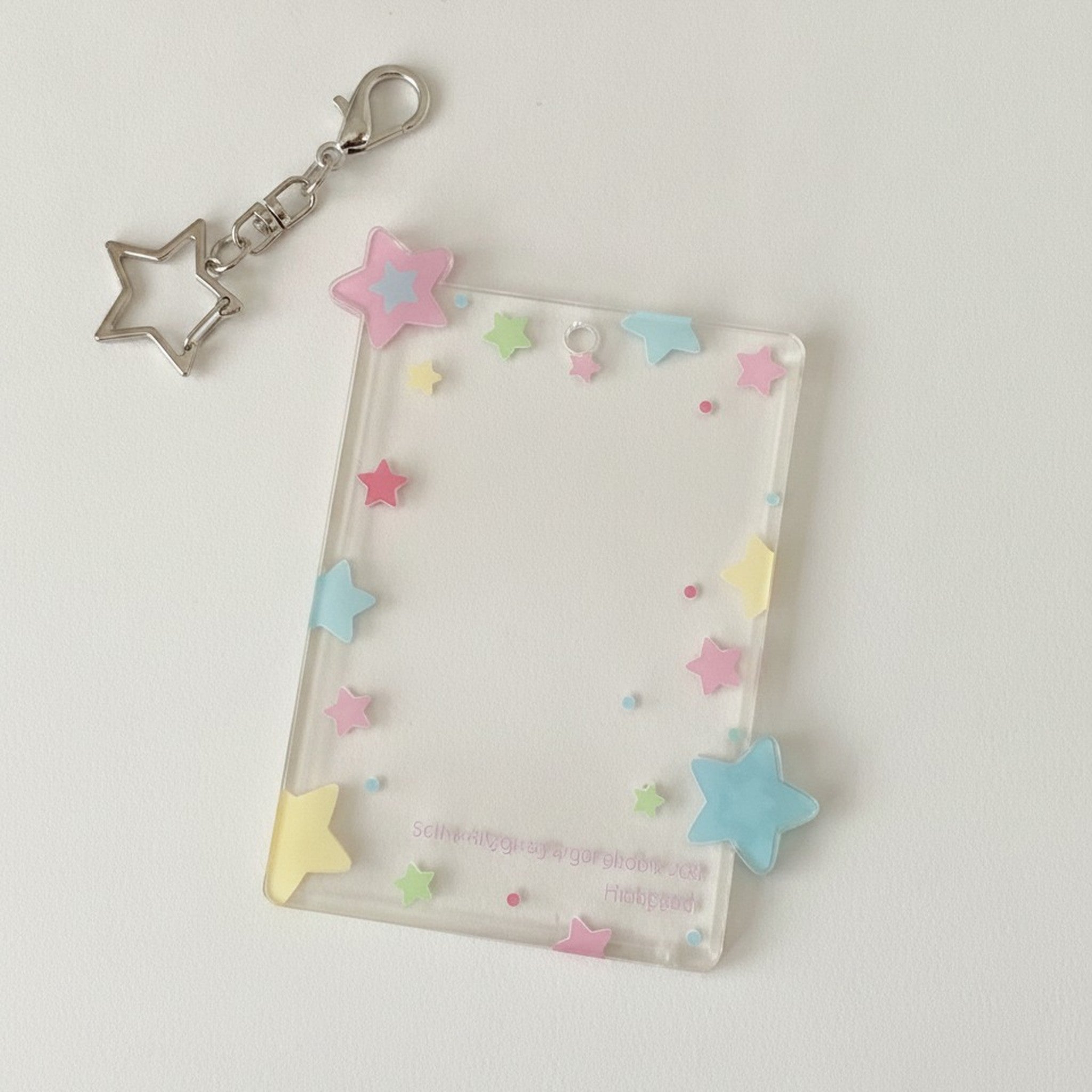 Cute Star Clear Photo Card Holder – stationery (view 3)