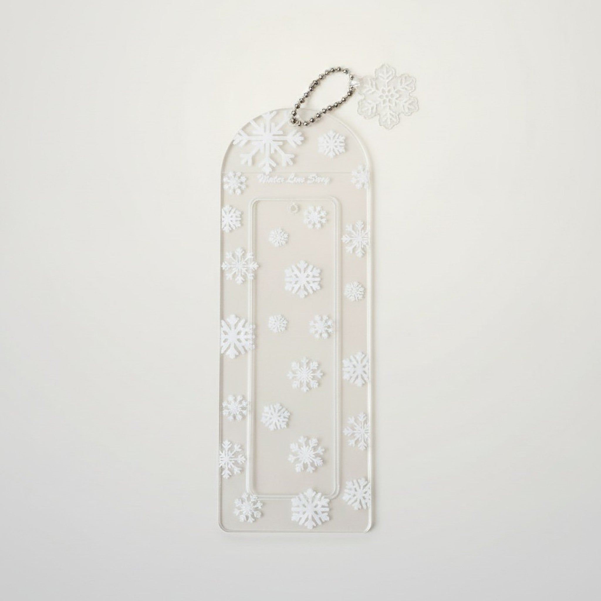 Winter Snowflake Clear Bookmark Photocard Holder – stationery (view 2)