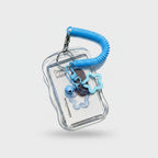 Blue Spiral Coil Cup Charm Holder With Bell Accents