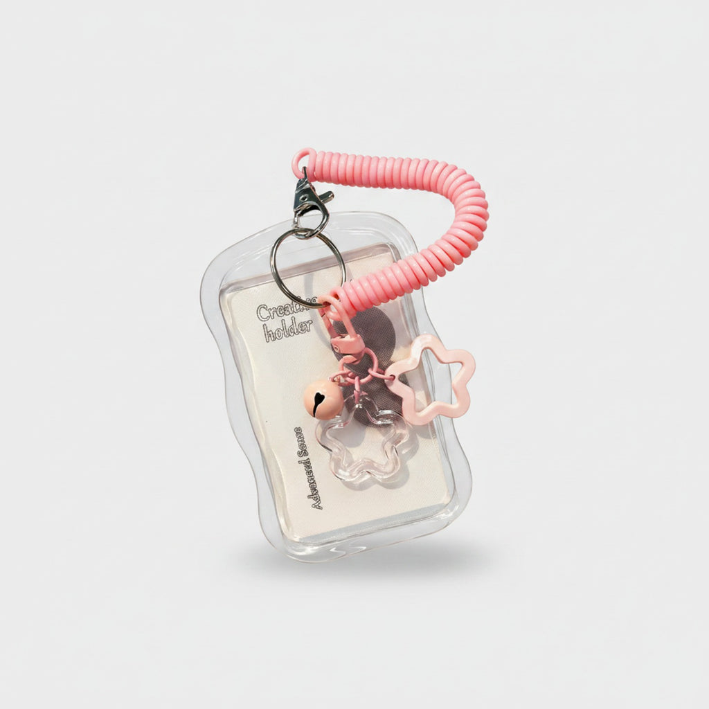 Pink Star Charm Cup Holder Keychain