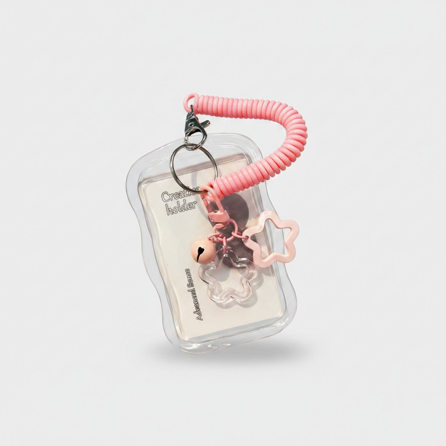 Pink Star Charm Cup Holder Keychain