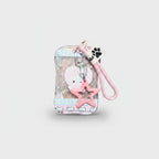 Pink Star Charm Clear Cup Holder Keychain