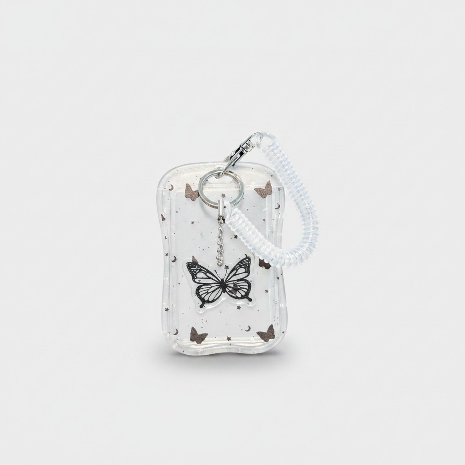 Butterfly Moon Star Clear Cup Charm Keychain