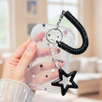 Black Star Charm Clear Cup Keychain