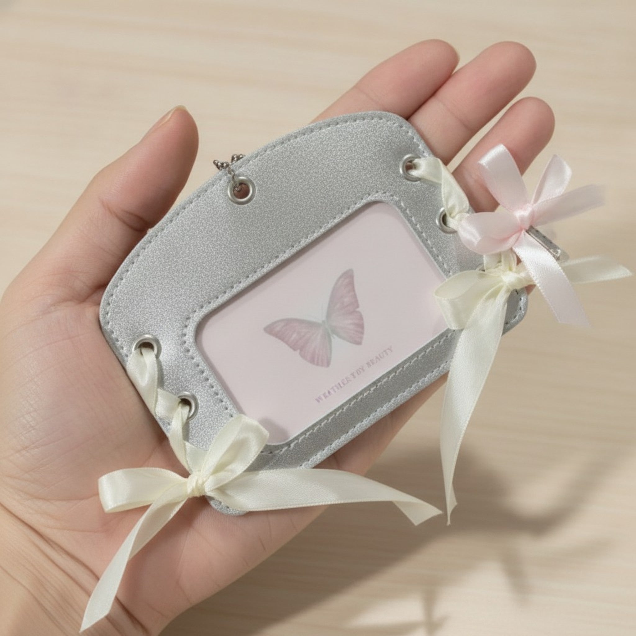 Glitter Serendipity ID Card Holder with Ribbons – bags & wallets (view 4)