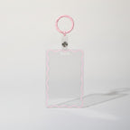 Transparent Wavy Border ID Card Holder Keyring – bags & wallets (view 1)