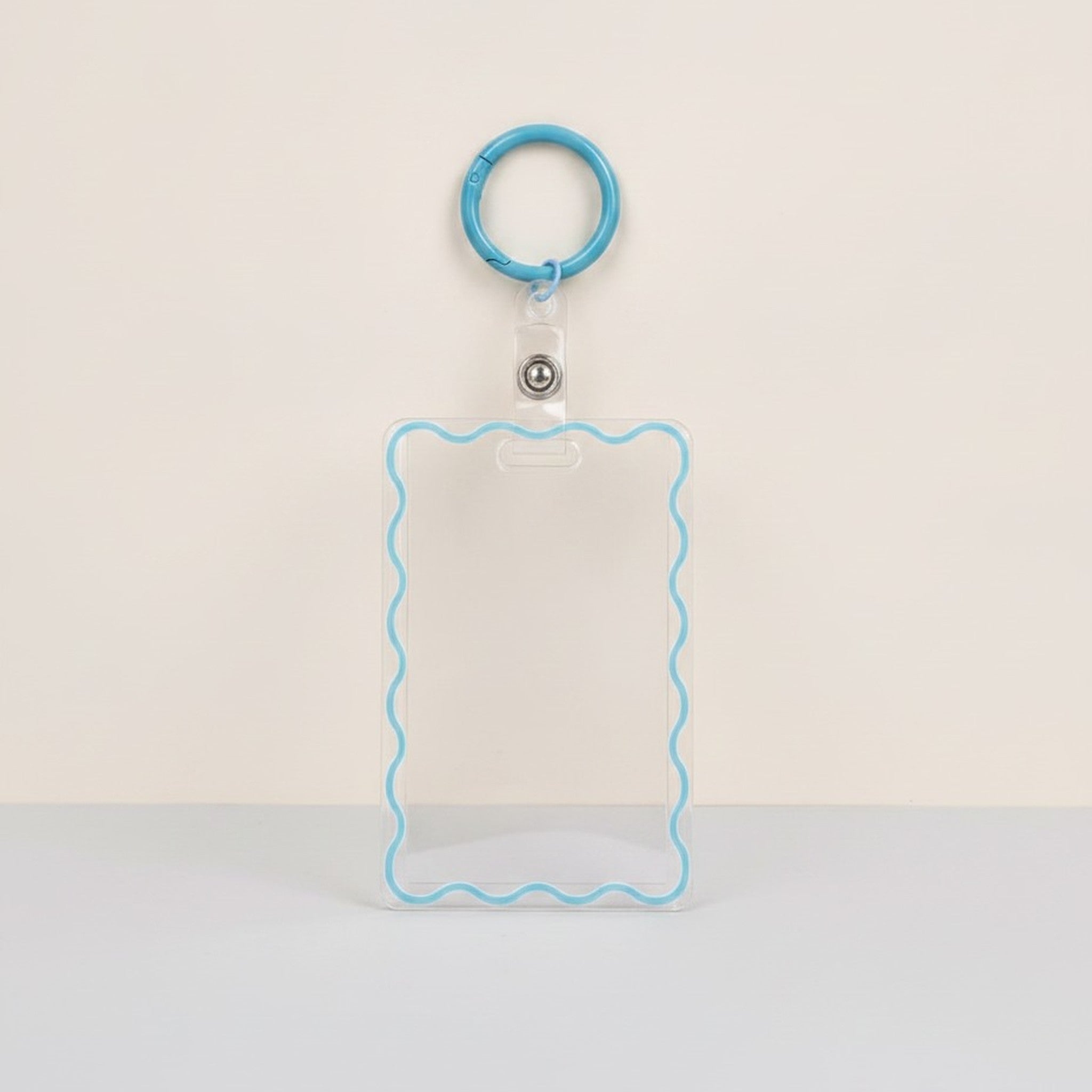 Transparent Wavy Border ID Card Holder Keyring – bags & wallets (view 2)