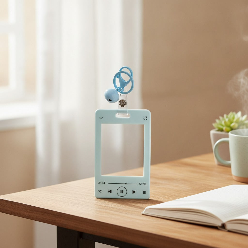 Music Player Photocard Holder Keychain – novelty & toys (view 3)