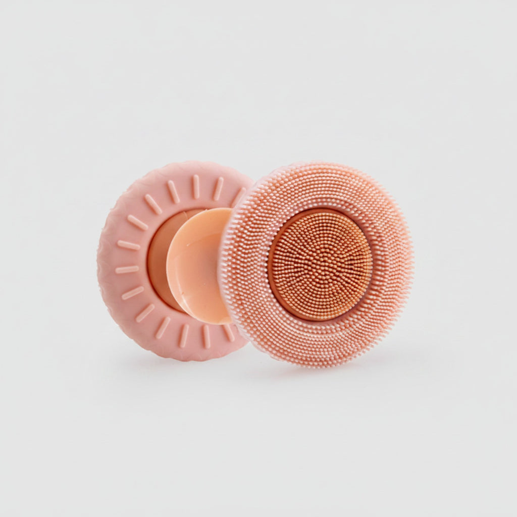 Dual-Sided Silicone Facial Cleansing Brush, Rose