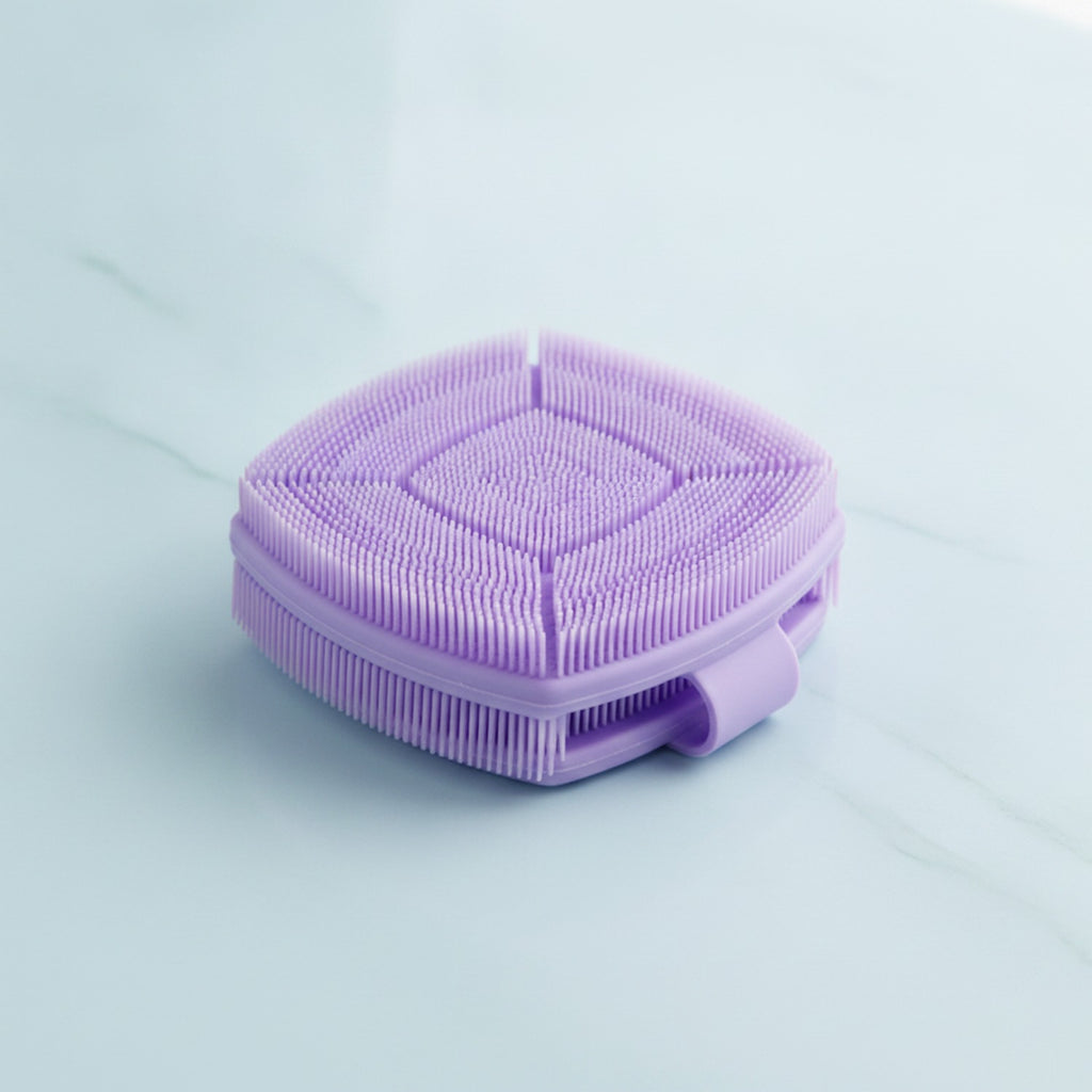 Purple Silicone Facial Cleansing Brush Pad – Korean beauty tool (view 2)