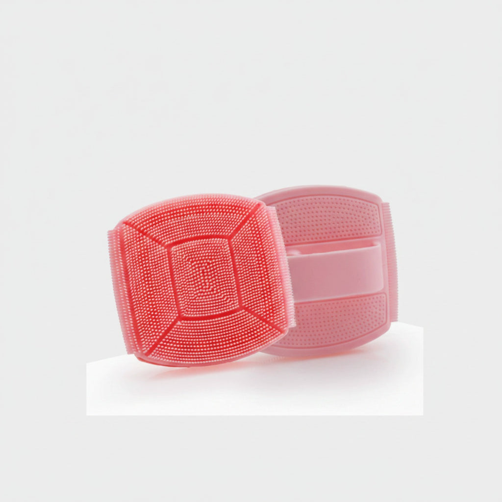 Silicone Facial Cleansing Brush Coral Pink