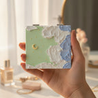 Textured Pastel Makeup Palette With Moon Charm