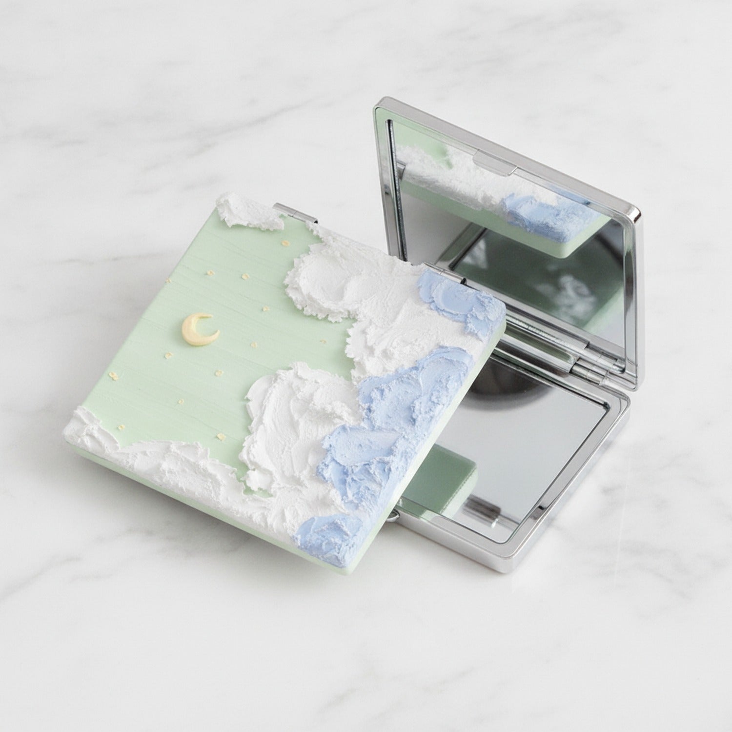 Seashell Vibes Compact Mirror - Coastal Cute