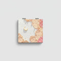 Peachy Pink Textured Compact Mirror – Korean beauty tool (view 1)