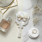Pearl Bow Hand Mirror With Handle – Korean beauty tool (view 2)