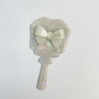 Pearl Bow Hand Mirror With Handle – Korean beauty tool (view 1)