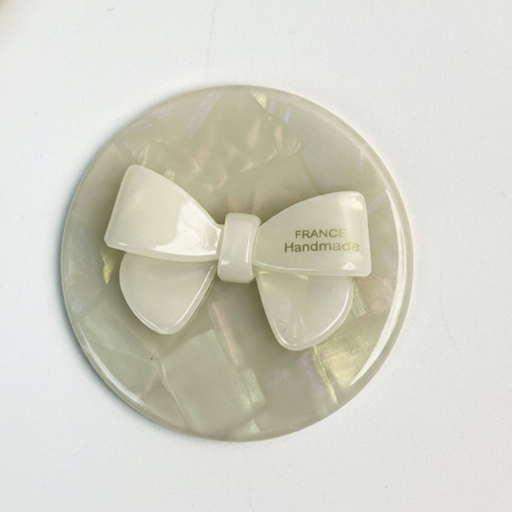 Cream Pearl Bow Hair Clip Handmade