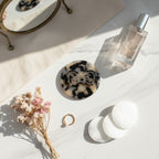 Tortoiseshell Bow Rhinestone Compact Mirror – Korean beauty tool (view 2)