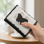 Black & Cream Poodle Embroidered Wallet