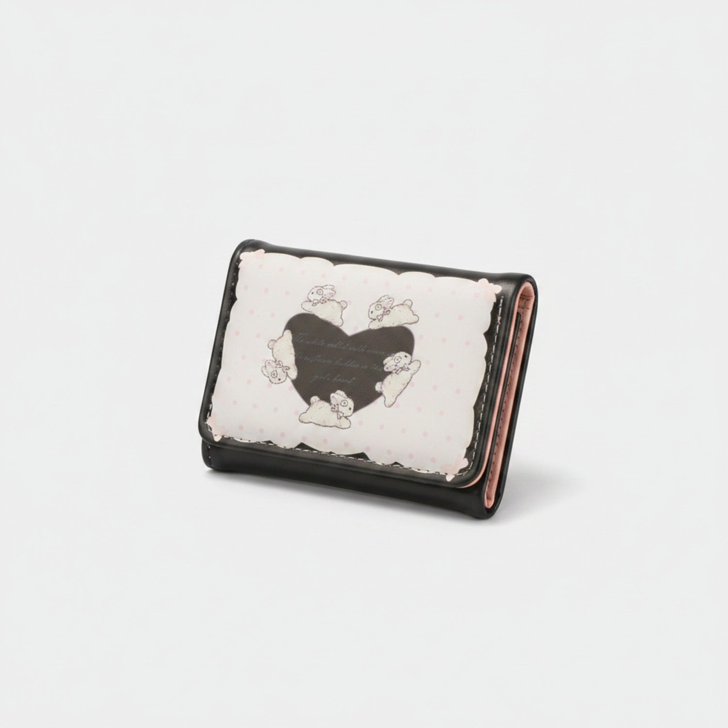 Black & Cream Poodle Embroidered Wallet