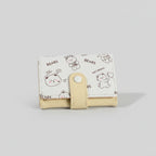 Soft Pastel Bear Trifold Wallet With Snap Closure
