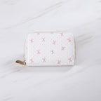 Cute Bow Print Zip Around Wallet Cream – bags & wallets (view 2)
