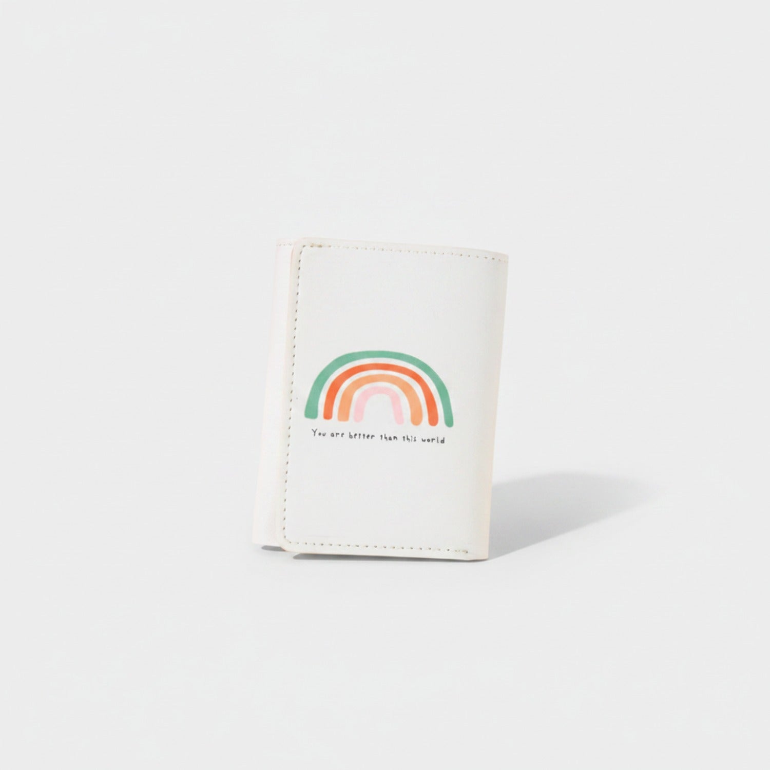 Rainbow Pastel Cardholder Wallet With Inspirational Design