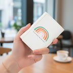 Rainbow Pastel Cardholder Wallet With Inspirational Design