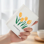 Yellow Tulip Flower Trifold Wallet