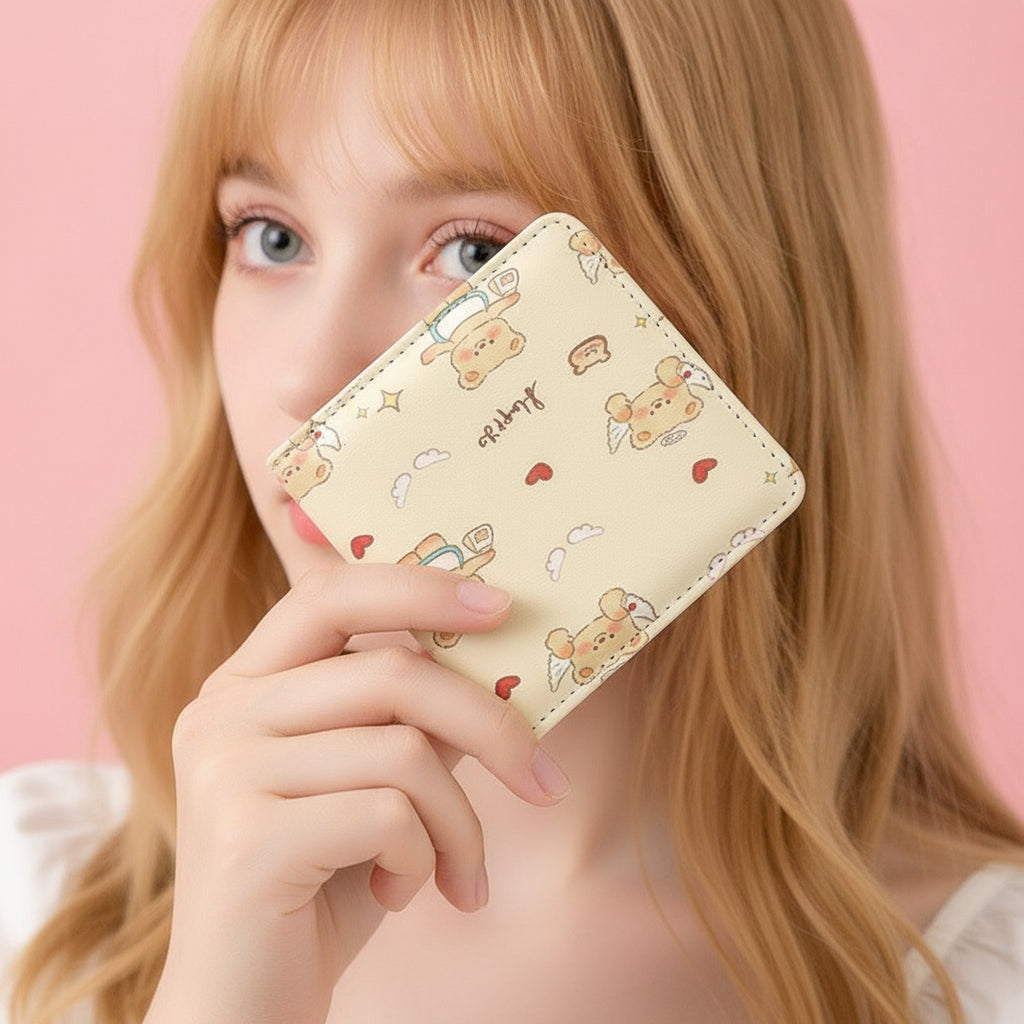 Cute Bear Teddy Wallet Card Holder Pink – bags & wallets (view 2)