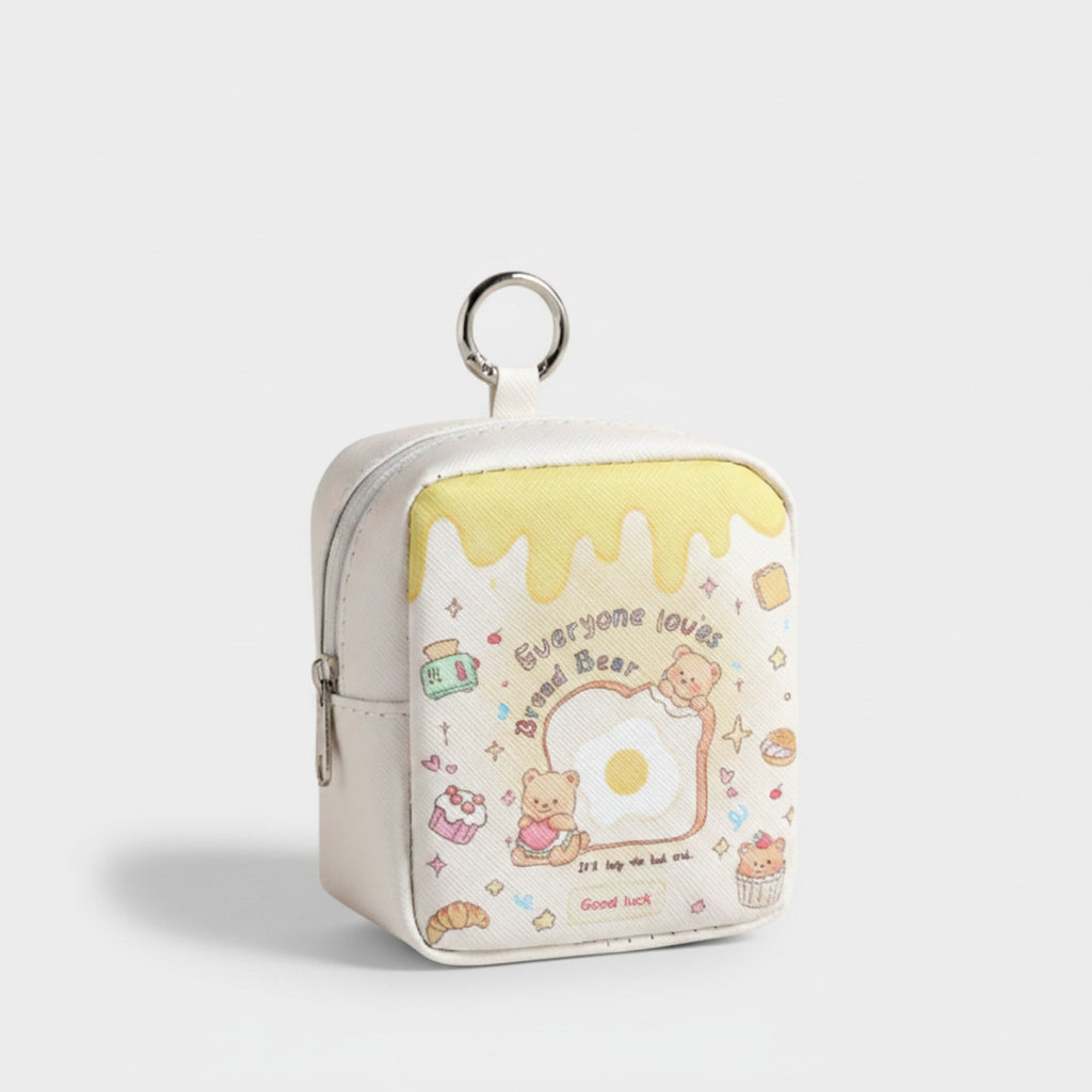 Cute Bear Coin Purse With Charm Ring