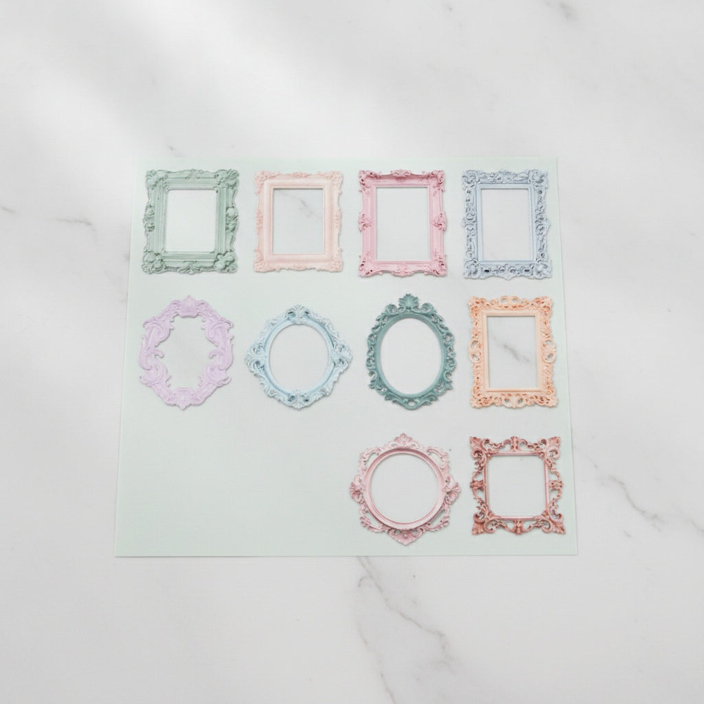 Ornate Decorative Picture Frame Set - Pastel Colors – stationery (view 2)