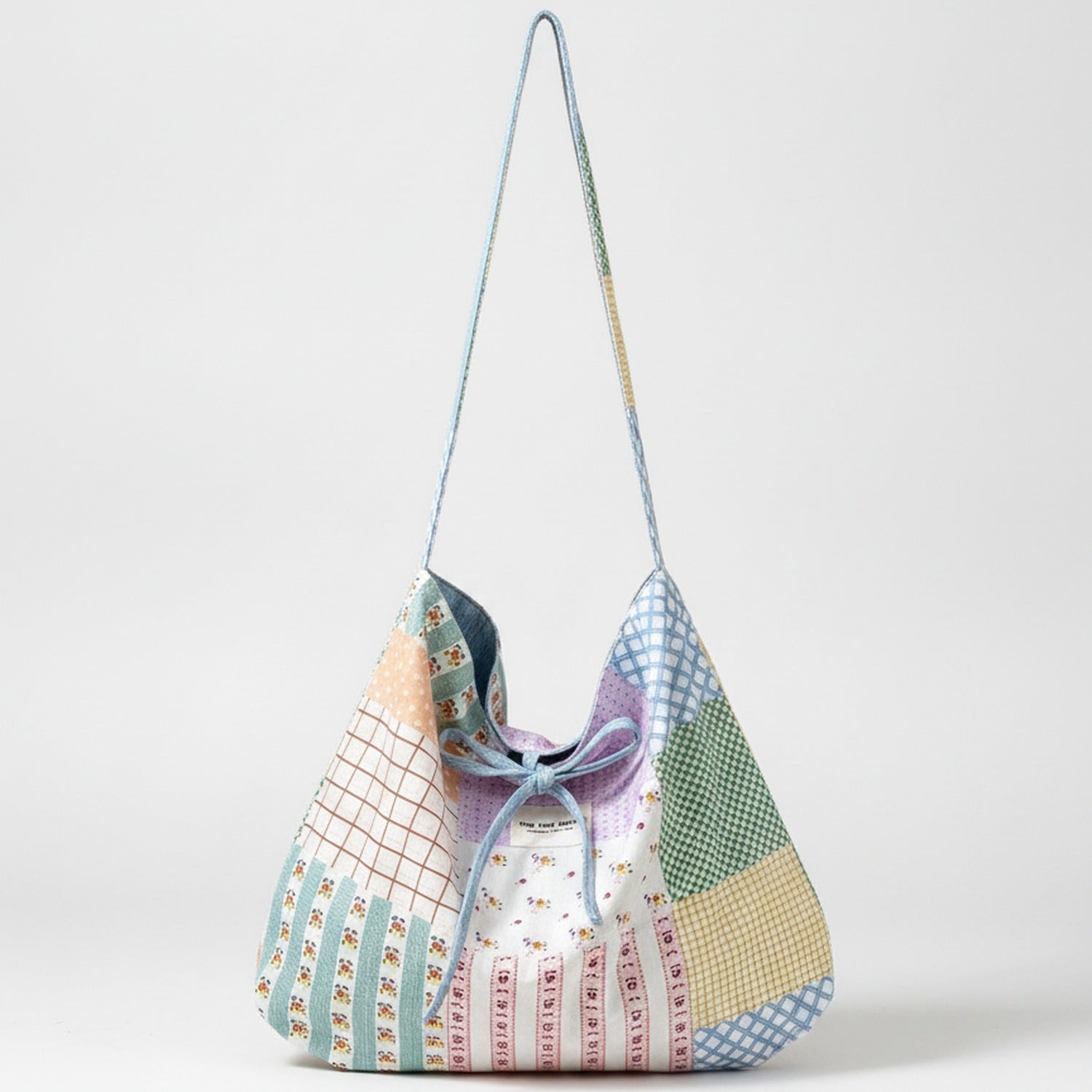 Patchwork Quilted Shoulder Tote Bag Multi-Color