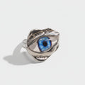 Blue Eye Silver Statement Ring