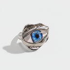 Blue Eye Silver Statement Ring