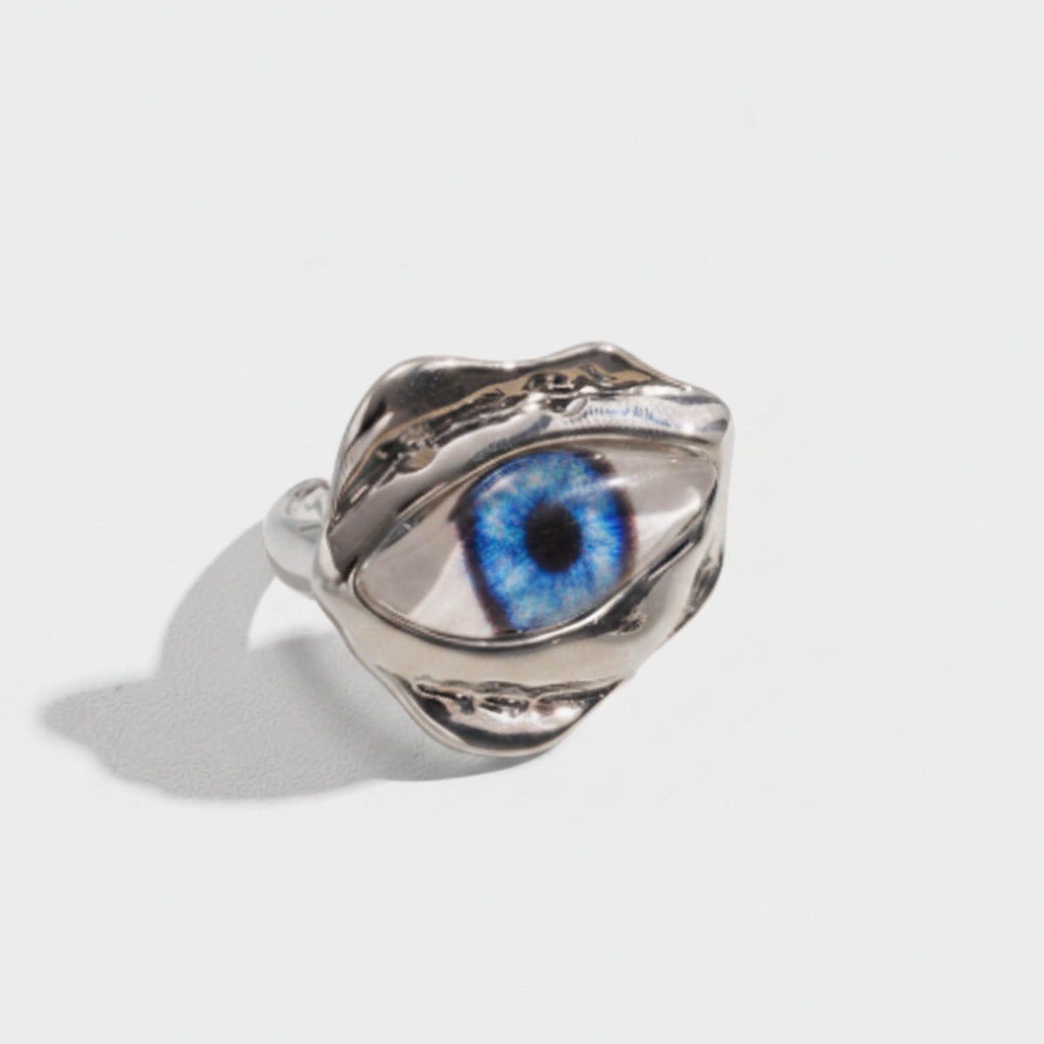 Blue Eye Silver Statement Ring