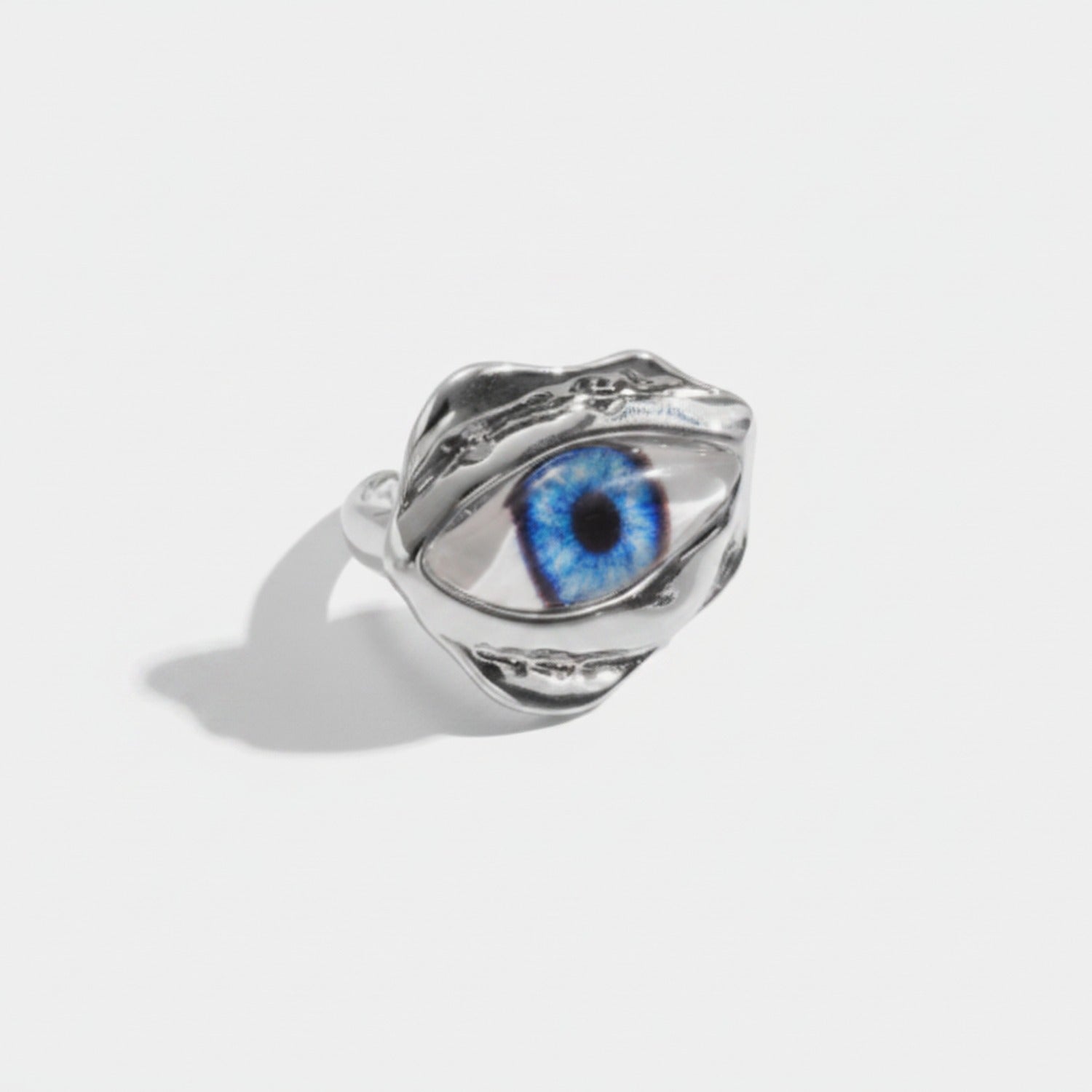 Blue Eye Silver Statement Ring